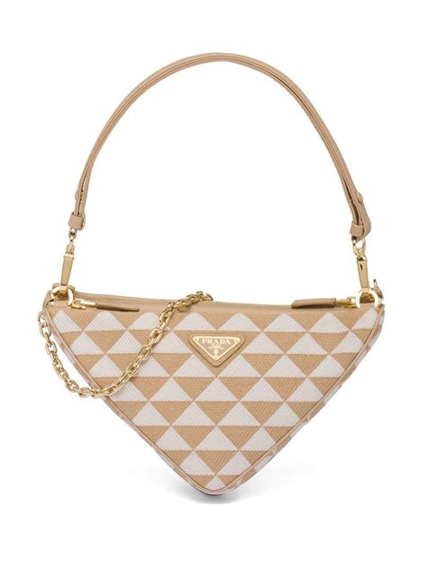 designer bag with triangle logo